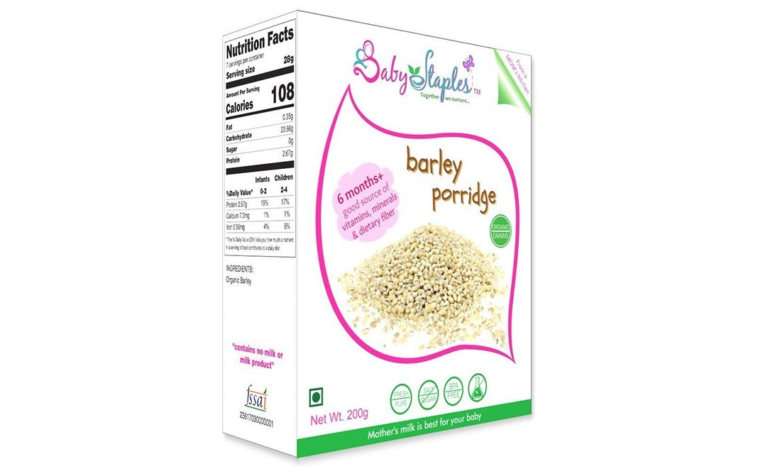 Baby Staples Barley Porridge, 6 months+   Box  200 grams
